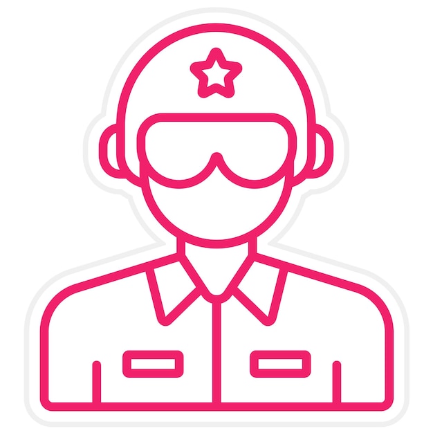 Estilo del icono del piloto del ejército