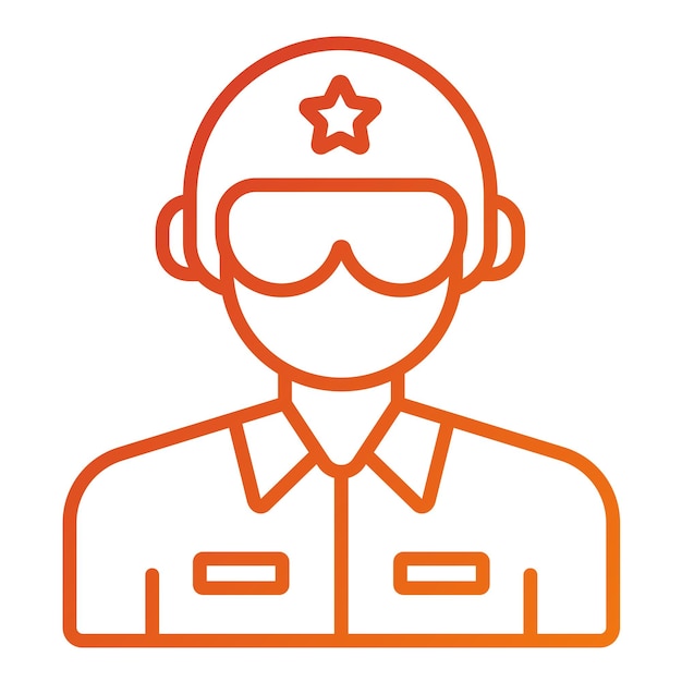 Estilo del icono del piloto del ejército