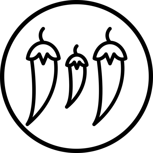 Estilo del icono de la pimienta