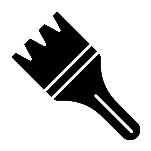 Estilo del icono del pincel de diseño vectorial