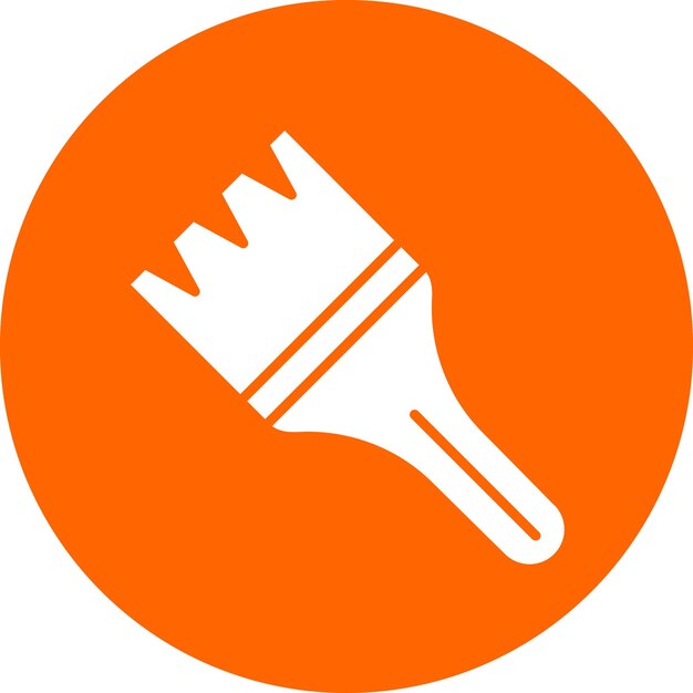 Estilo del icono del pincel de diseño vectorial