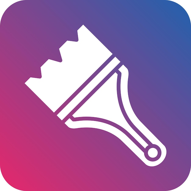 Estilo del icono del pincel de diseño vectorial