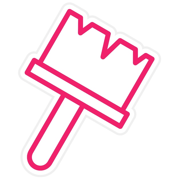 Estilo del icono del pincel de diseño vectorial