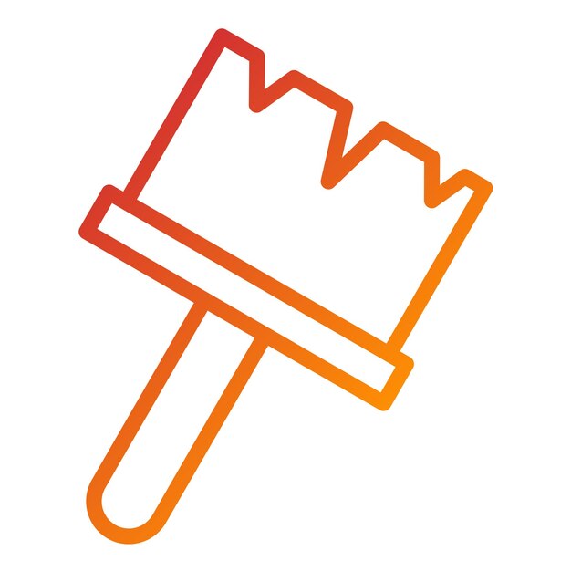 Estilo del icono del pincel de diseño vectorial
