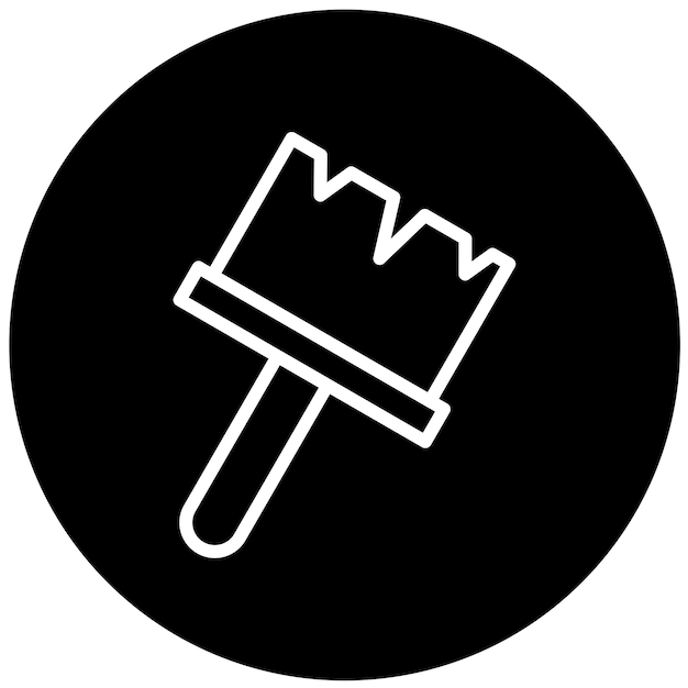 Estilo del icono del pincel de diseño vectorial
