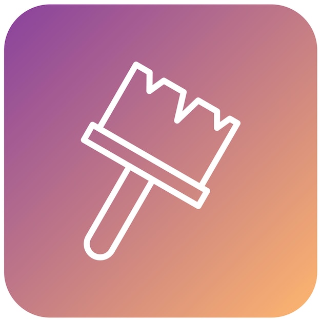 Estilo del icono del pincel de diseño vectorial