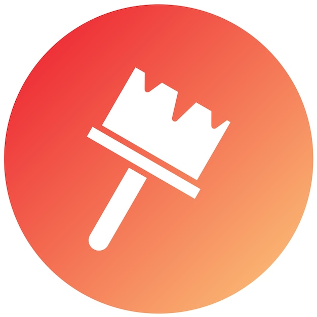 Estilo del icono del pincel de diseño vectorial