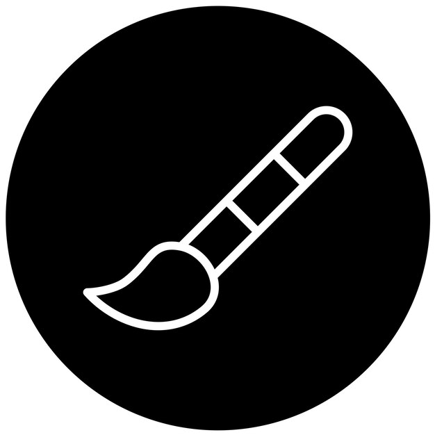Estilo del icono del pincel de diseño vectorial