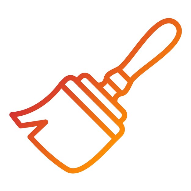 Estilo del icono del pincel de diseño vectorial