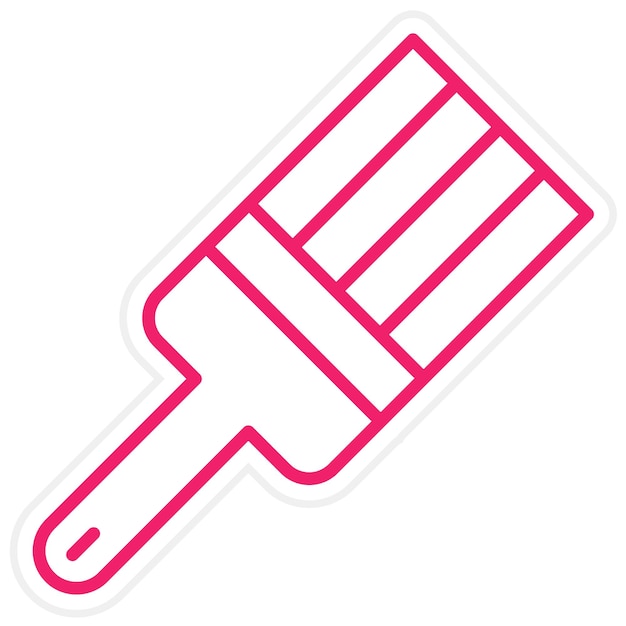 Estilo del icono del pincel de diseño vectorial