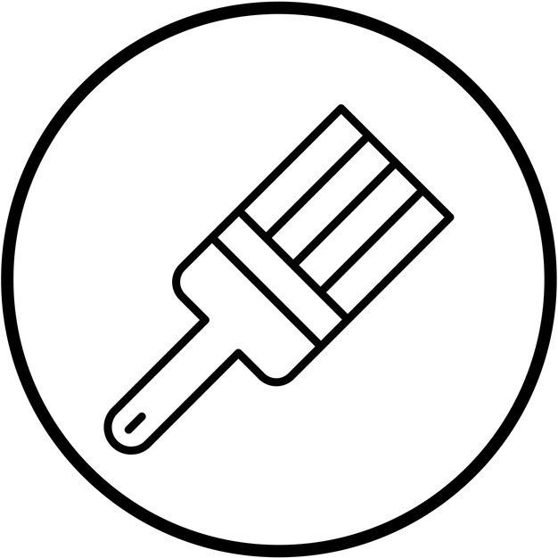 Estilo del icono del pincel de diseño vectorial