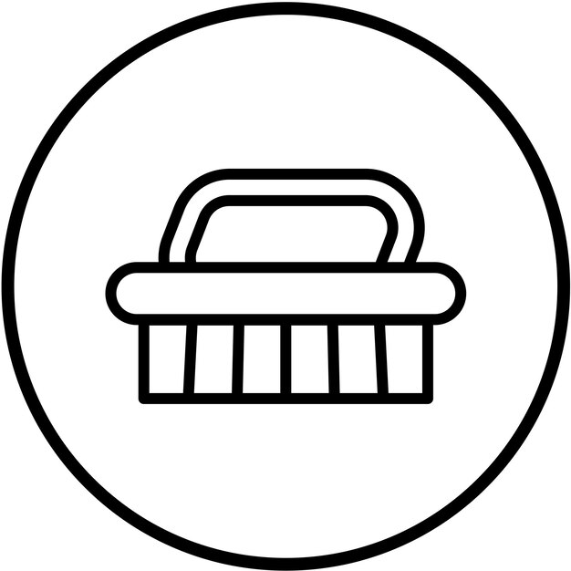 Estilo del icono del pincel de diseño vectorial