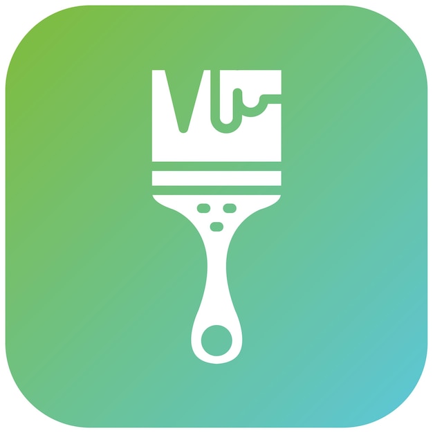 Estilo del icono del pincel de diseño vectorial
