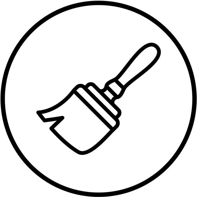 Estilo del icono del pincel de diseño vectorial