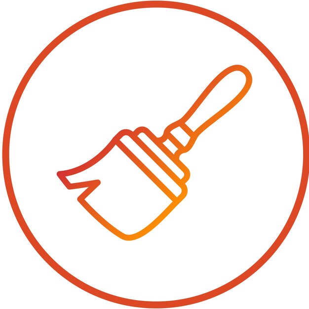 Estilo del icono del pincel de diseño vectorial
