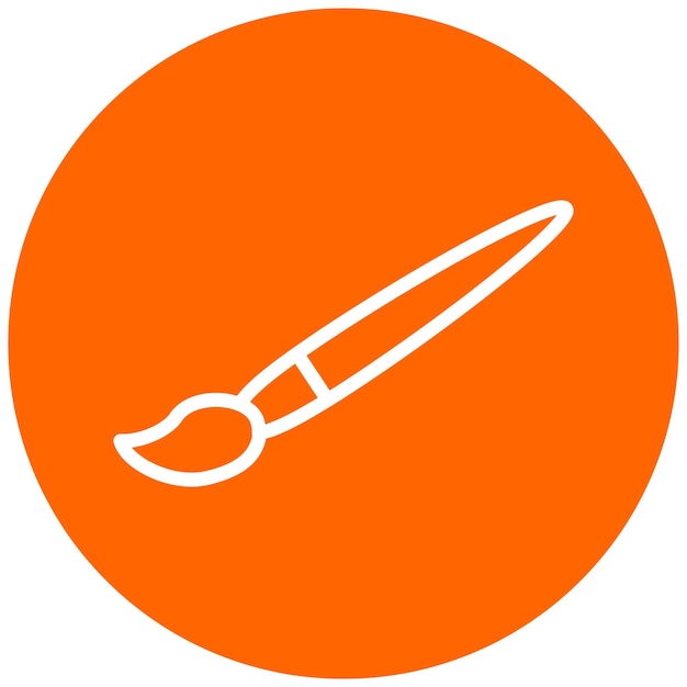 Estilo del icono del pincel de diseño vectorial