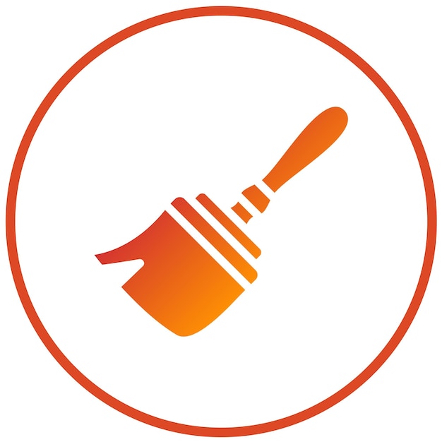 Estilo del icono del pincel de diseño vectorial