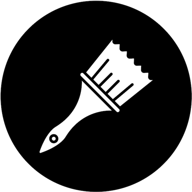 Estilo del icono del pincel de diseño vectorial