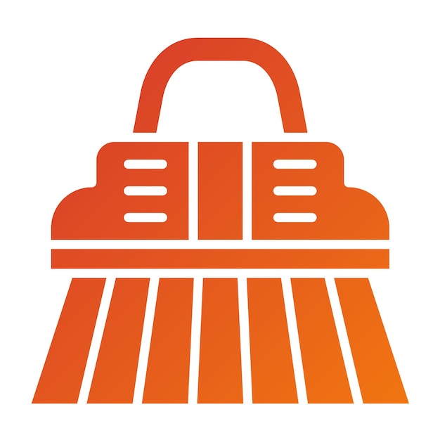 Estilo del icono del pincel de limpieza de diseño vectorial