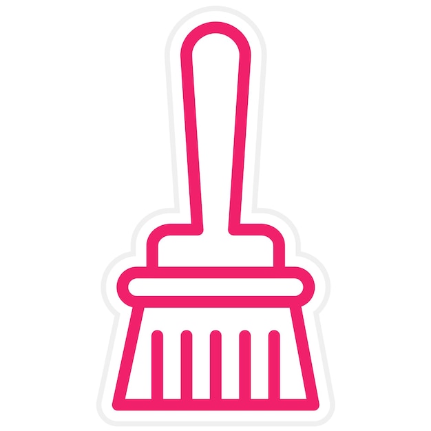 Estilo del icono del pincel de limpieza de diseño vectorial