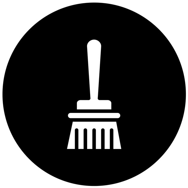 Estilo del icono del pincel de limpieza de diseño vectorial