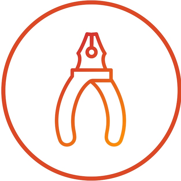 Estilo del icono de la pinza de diseño vectorial