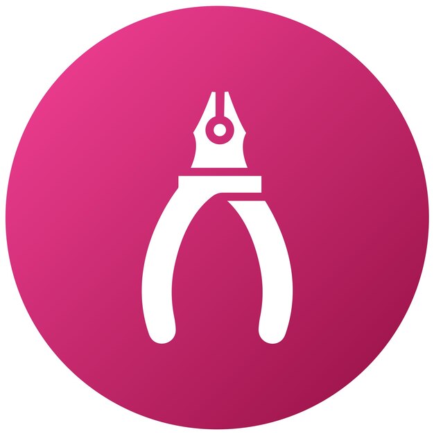 Estilo del icono de la pinza de diseño vectorial