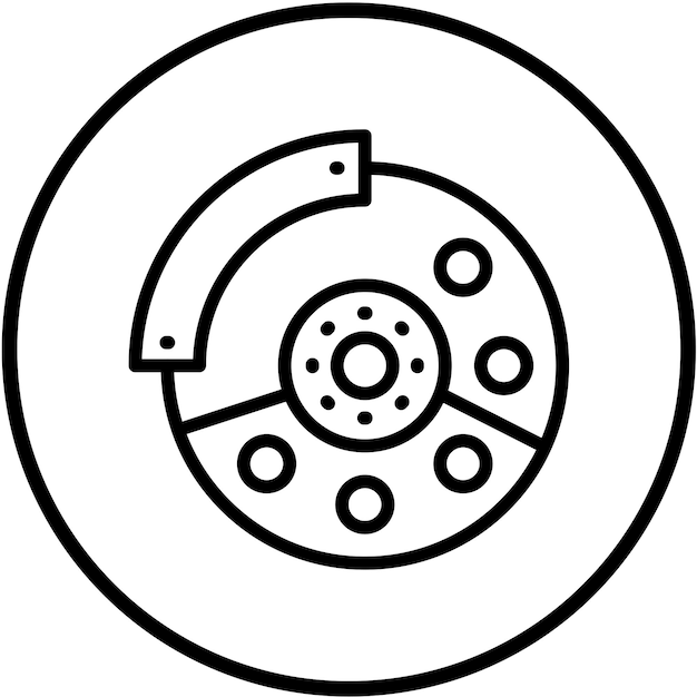 Estilo del icono de la pinza de freno de diseño vectorial