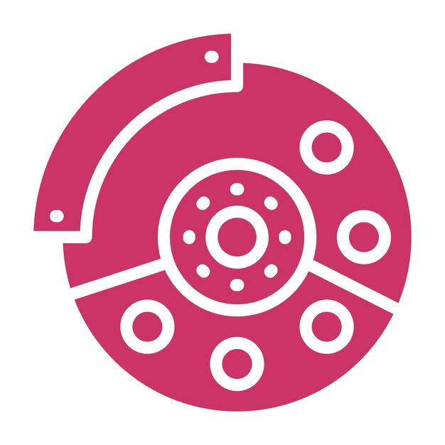 Estilo del icono de la pinza de freno de diseño vectorial