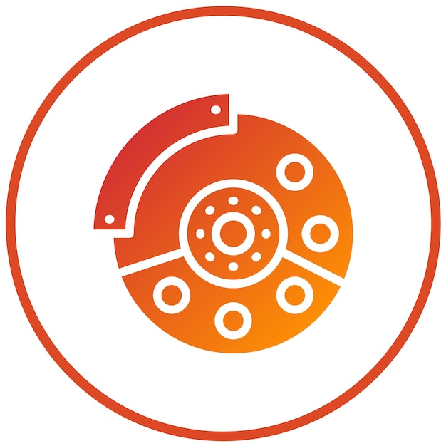 Estilo del icono de la pinza de freno de diseño vectorial