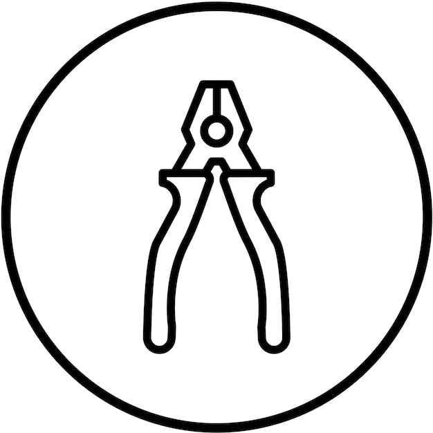 Estilo del icono de las pinzas de diseño vectorial