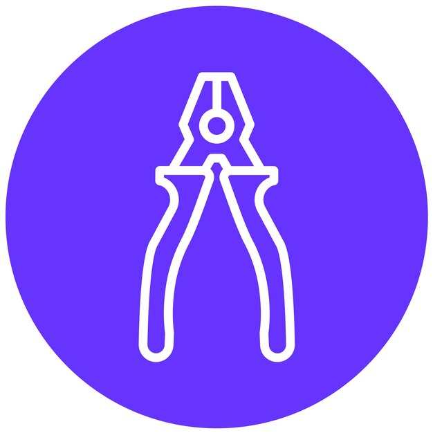 Estilo del icono de las pinzas de diseño vectorial