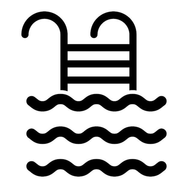 Estilo del icono de la piscina de diseño vectorial
