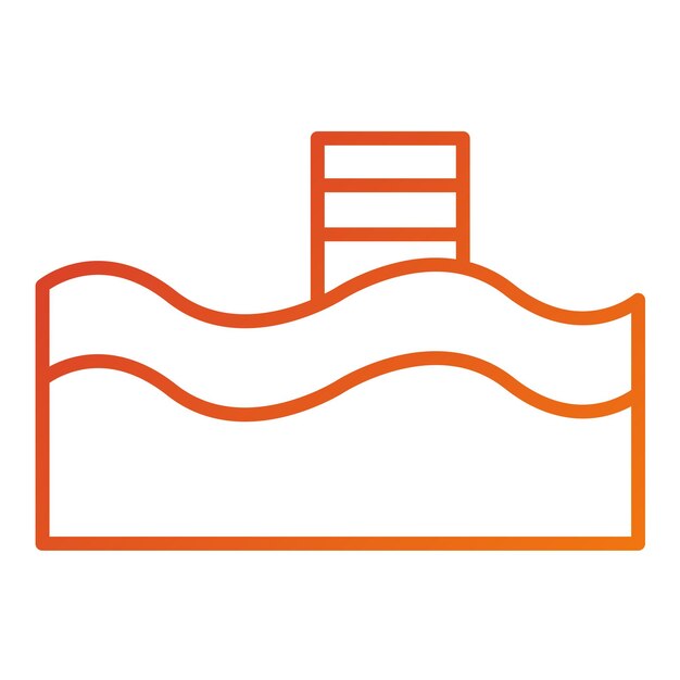 Estilo del icono de la piscina de diseño vectorial