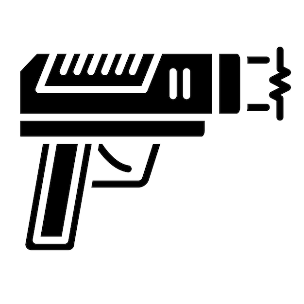 Vector estilo del icono de la pistola de aturdimiento