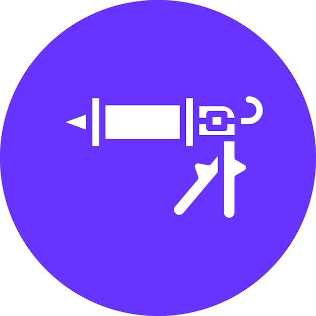 Estilo del icono de la pistola de caulking
