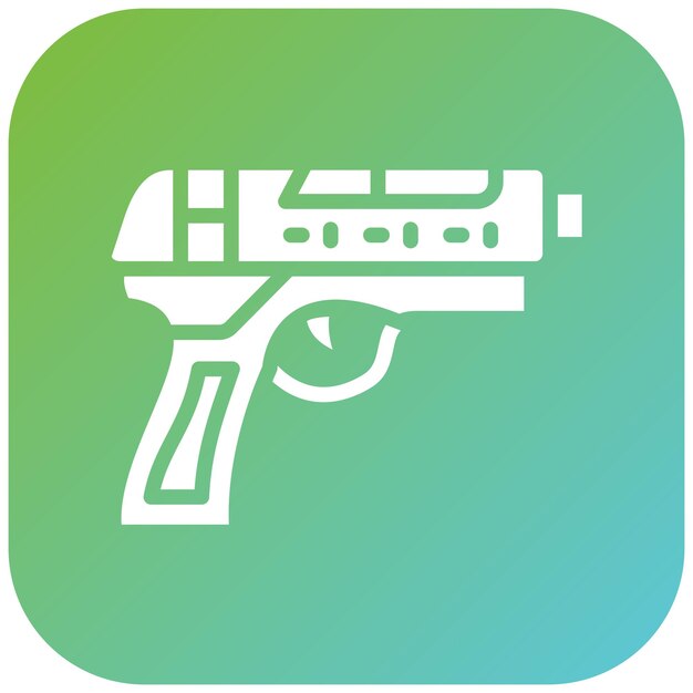 Estilo del icono de la pistola de diseño vectorial