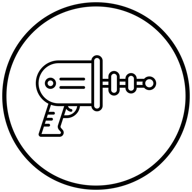 Estilo del icono de la pistola espacial