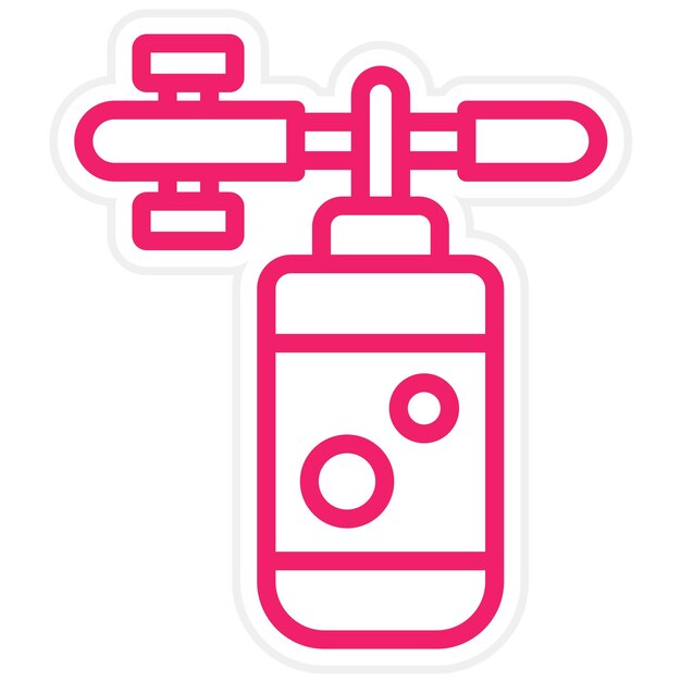 Estilo del icono de la pistola de espuma de diseño vectorial