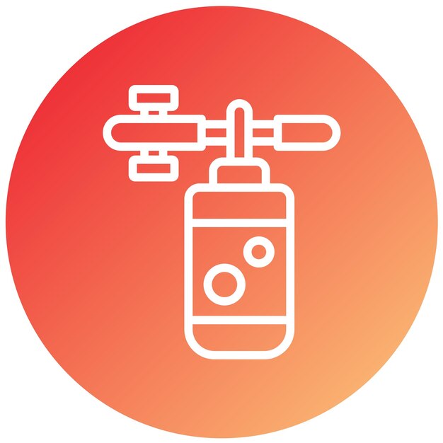 Estilo del icono de la pistola de espuma de diseño vectorial