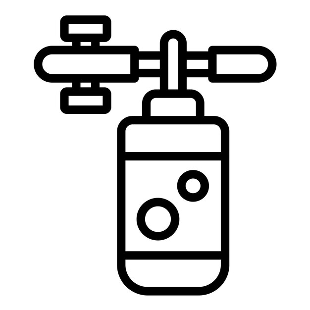 Estilo del icono de la pistola de espuma de diseño vectorial