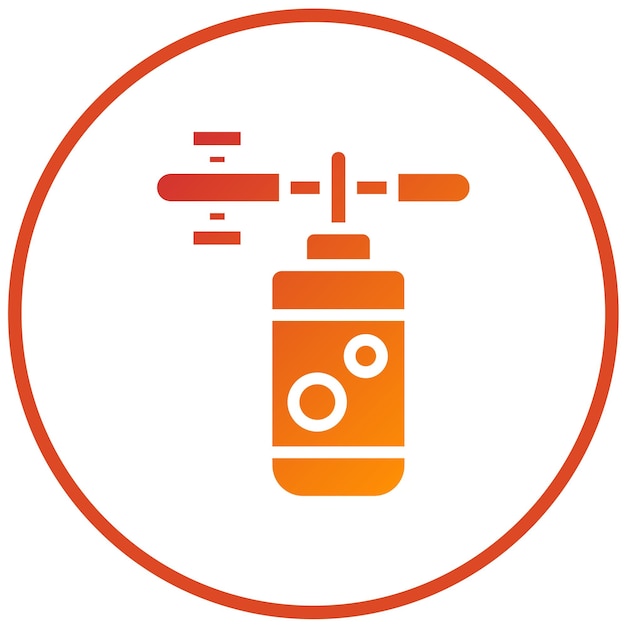 Estilo del icono de la pistola de espuma de diseño vectorial