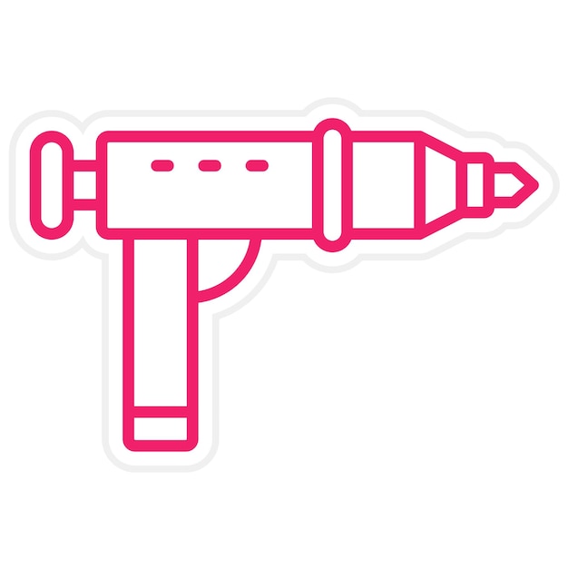 Vector estilo del icono de la pistola de espuma de diseño vectorial