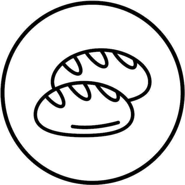 Estilo de icono de pivote de pastelería de diseño vectorial