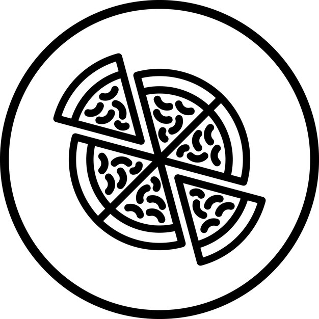 Estilo del icono de la pizza
