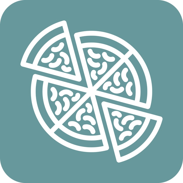 Estilo del icono de la pizza