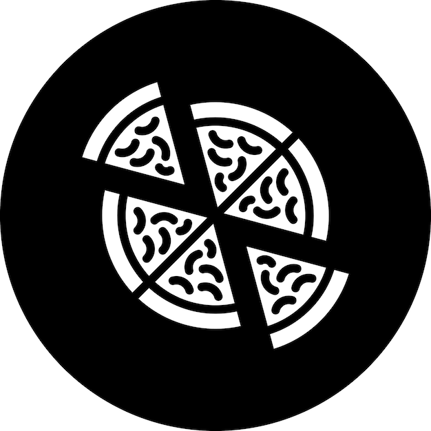 Estilo del icono de la pizza