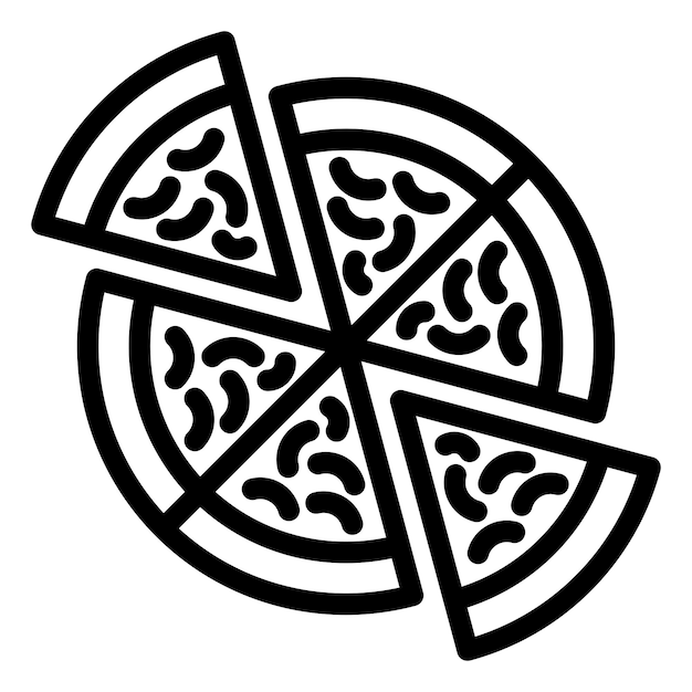 Estilo del icono de la pizza
