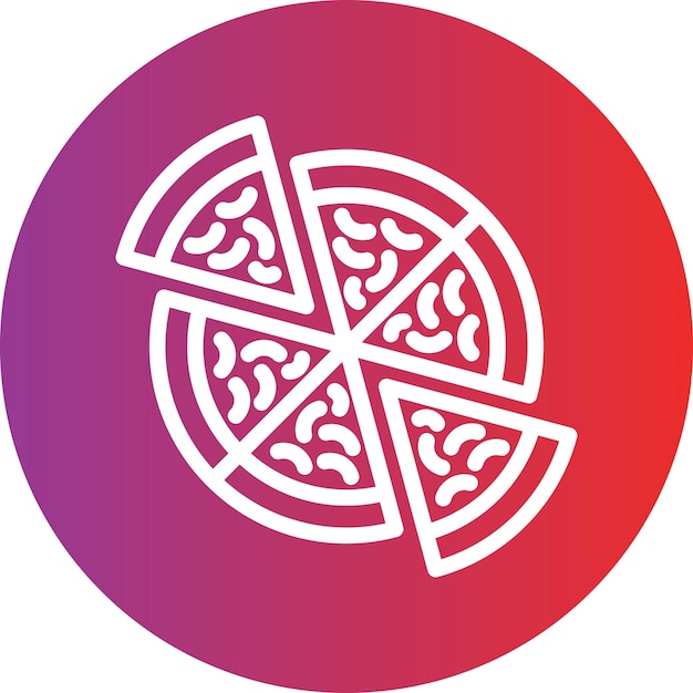 Estilo del icono de la pizza