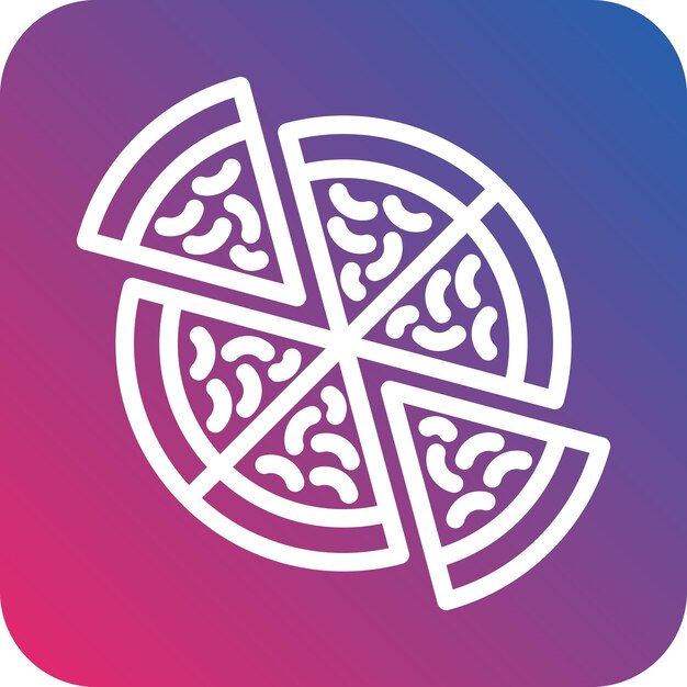 Estilo del icono de la pizza